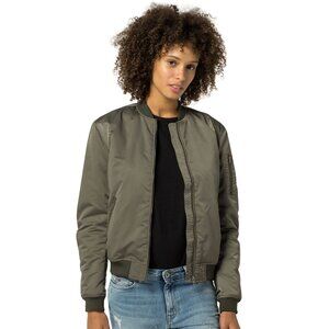 Hilfiger Denim Bomber Jacket in Olive Green